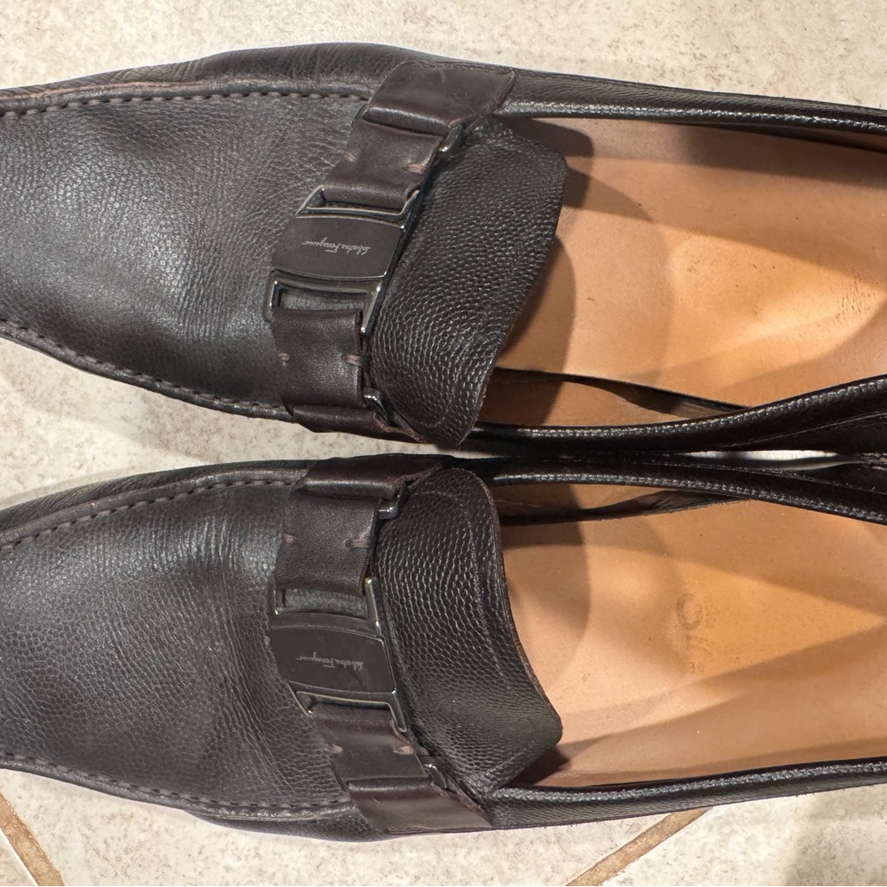 Brown Leather Salvatore Ferragamo Men's Loafers